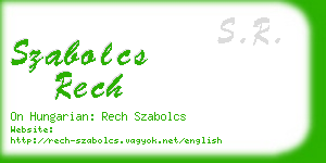 szabolcs rech business card